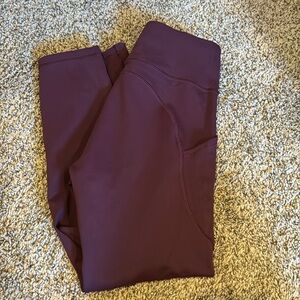 Burgandy Lululemon Leggings